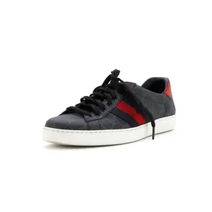 Pre-owned Gucci Ace Sneakers GG Coated Canvas by Rebag