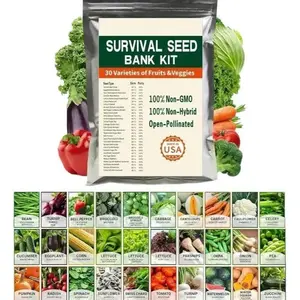 Open Seed Vault - 30,000 Heirloom Vegetable Seeds: Diverse 30 Variety Pack for Home Gardens, Emergency Preparedness & Sustainable Farming