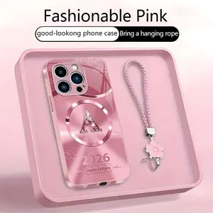 Suitable for [iPhone 14 Pro Max] high-end MagSafe phone case，Features a magnetic attachment function，features magnetic attachment; includes a free lanyard.YM99