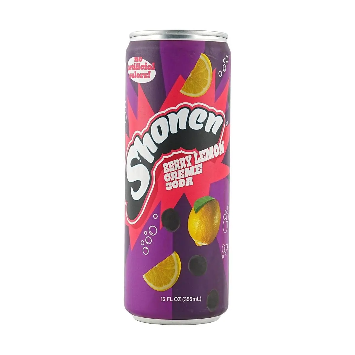 Shonen Soda Berry Lemon Cream Soda - 12 Fl Oz (355ml) - Unique Japanese Inspired Craft Soda, Refreshing Fruity Creamy Beverage