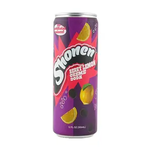 Shonen Soda Berry Lemon Cream Soda - 12 Fl Oz (355ml) - Unique Japanese Inspired Craft Soda, Refreshing Fruity Creamy Beverage