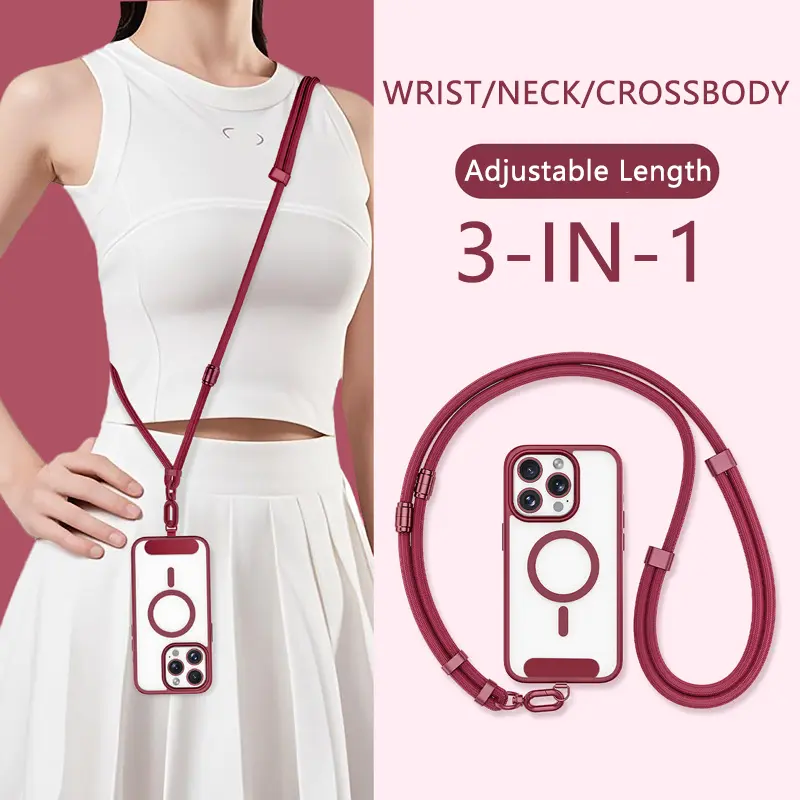 Adjustable 3-in-1 Phone Lanyard Strap Crossbody Neck Wrist Wear Anti-Theft Anti-Drop Universal Holder with Secure Clip for Men Women Durable Stylish featured  deals Nylon Smartphone Protection phone charm