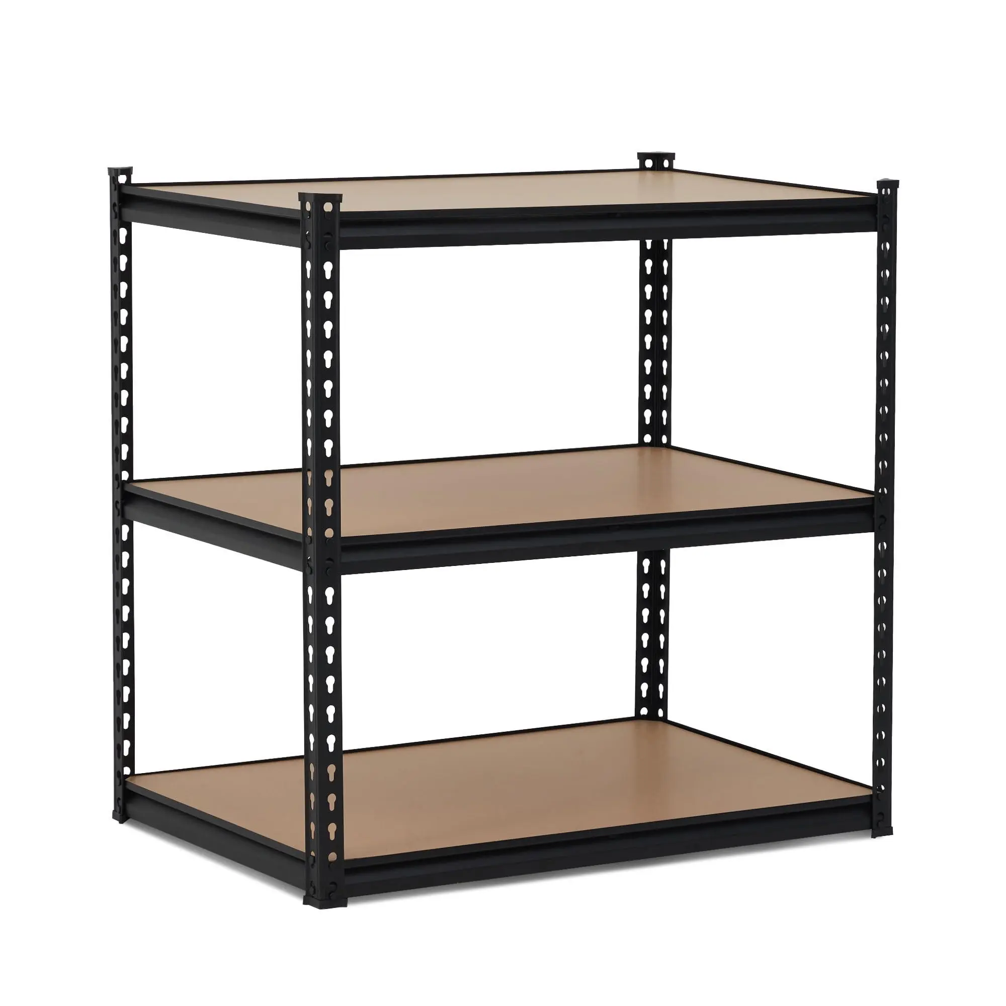 3-Tier Storage Shelving Unit, 36" W x 24" D x 36" H, Carbon Steel Utility Shelves, 1500 lbs Load Capacity, Adjustable Metal Freestanding Garage Shelf for Pantry, Basement, Warehouse, Heavy Duty