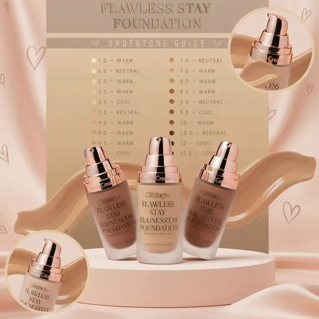 Beauty Creations Flawless Stay Foundation (30ml) - FSP 2.0 Cosmetic, Medium to Full Coverage, Oil-Free, Oil Control, Hydrating, Vitamin E-Infused, Lightweight, Smooth, Radiant Blend, Moisturizing, for Any Skin Type, Ideal for Daily Makeup