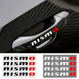 Nissan Nismo Car Door Handle Scratch Protection Stickers, Customized Car Door Emblems & Mirror Decor, Creative Vehicle Body Adhesive Accessories