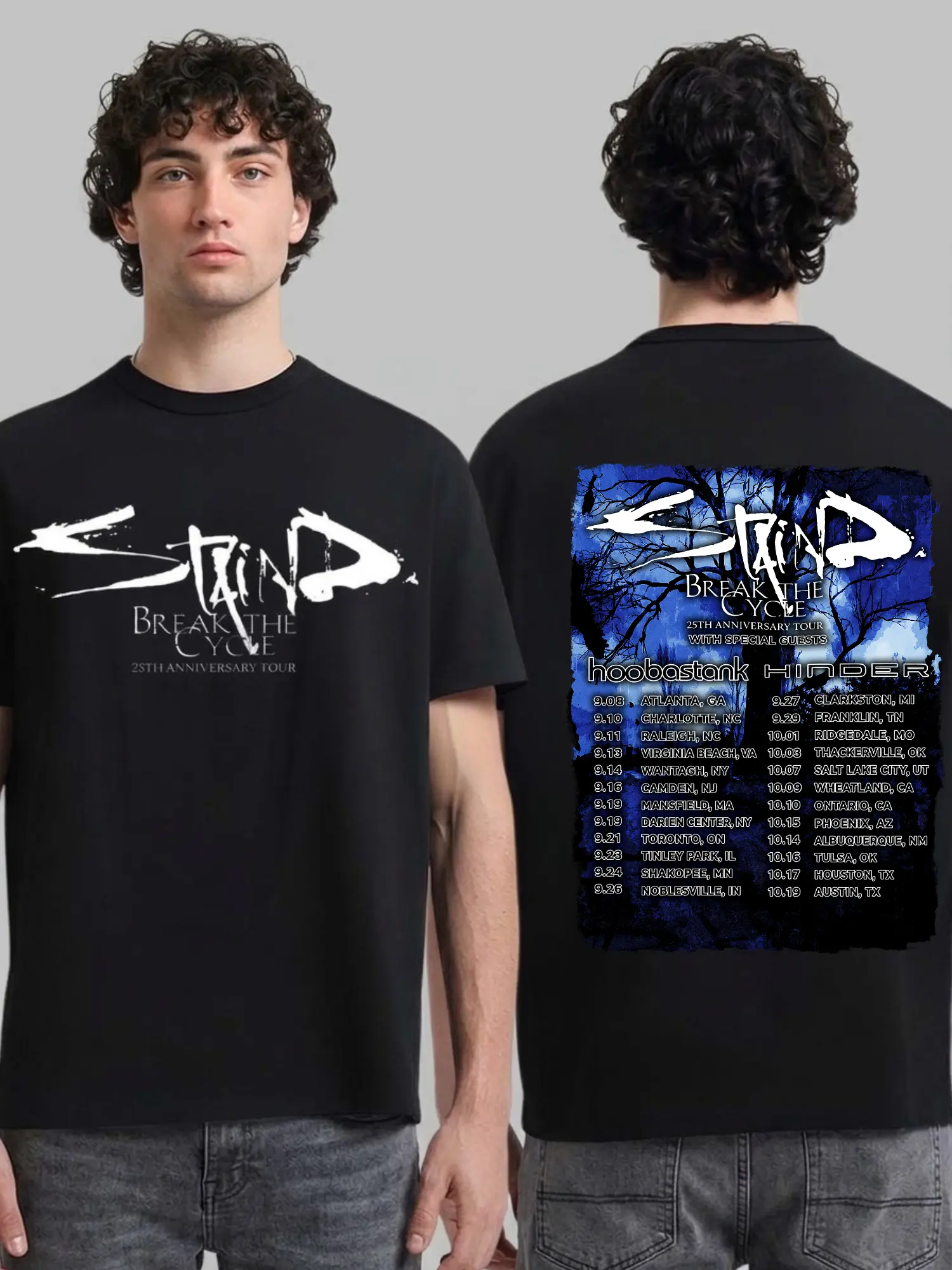 Staind Break The Cycle Tour 2026 Shirt, 25th Anniversary Rock Band Tee, Vintage Alternative Metal Concert T-Shirt, Fan Gift