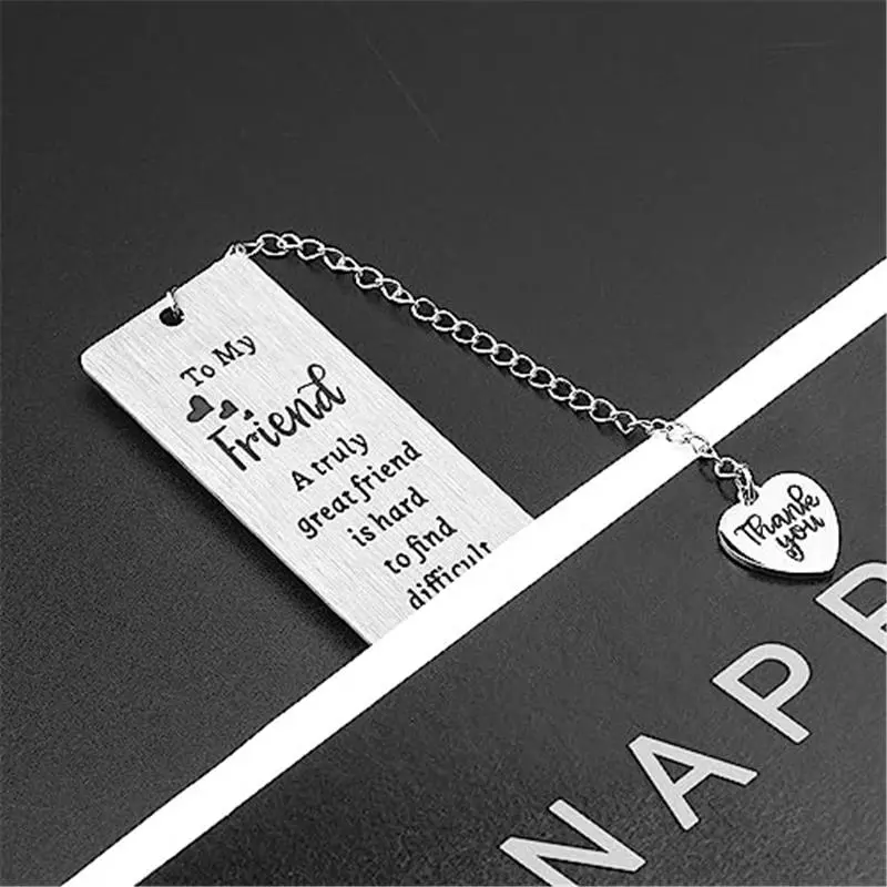 Stainless Steel Custom Engraved Metal Clip Bookmarks - Custom Shaped, Book-Inspired, Collectible, Engraved Name Options - Women's Book Lovers' Gift for Bestie BFF Birthday (Office Stationery for Readers), Custom Shaped Bookmarks, Book-Inspired Bookmarks