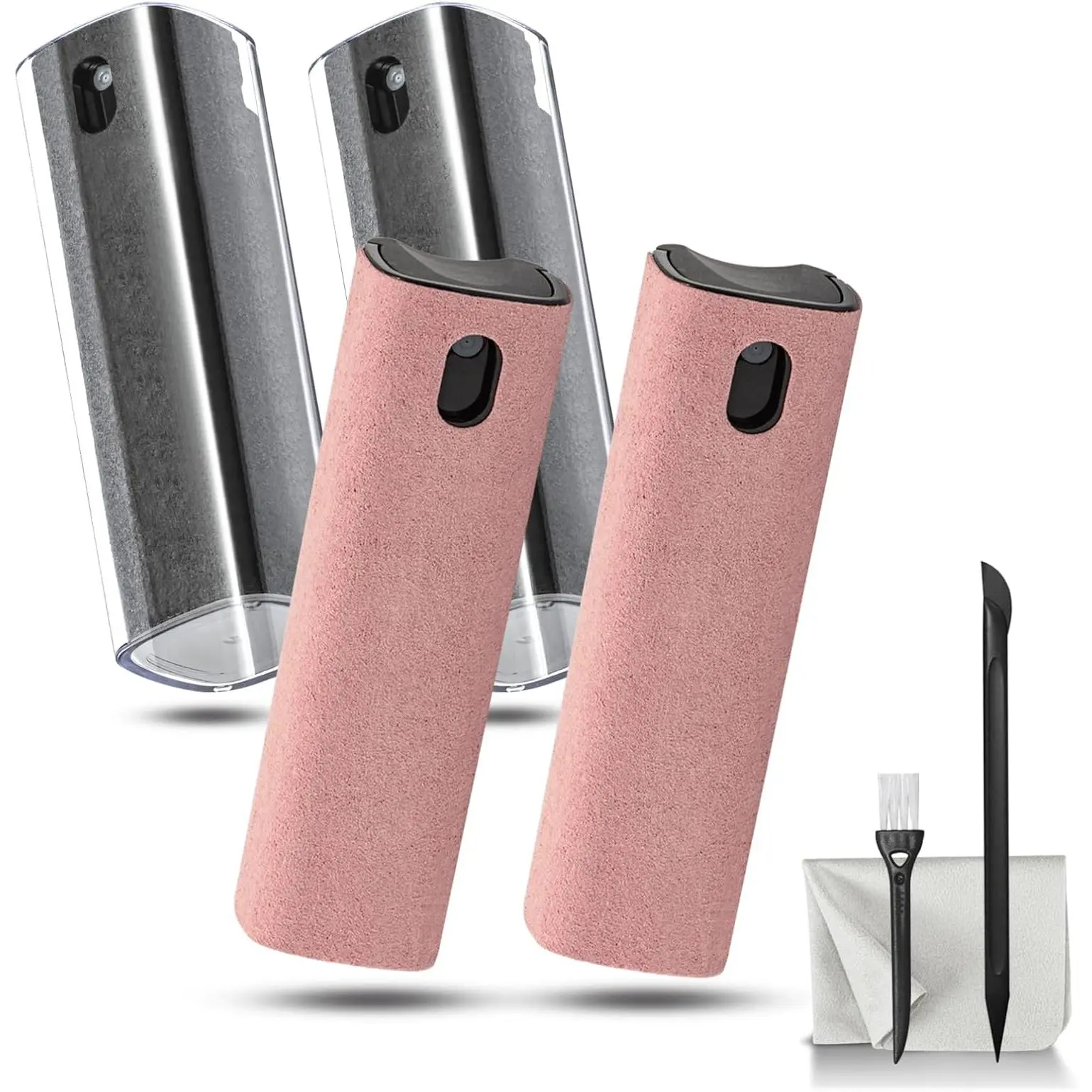 2pcs Grey, 2pcs Pink