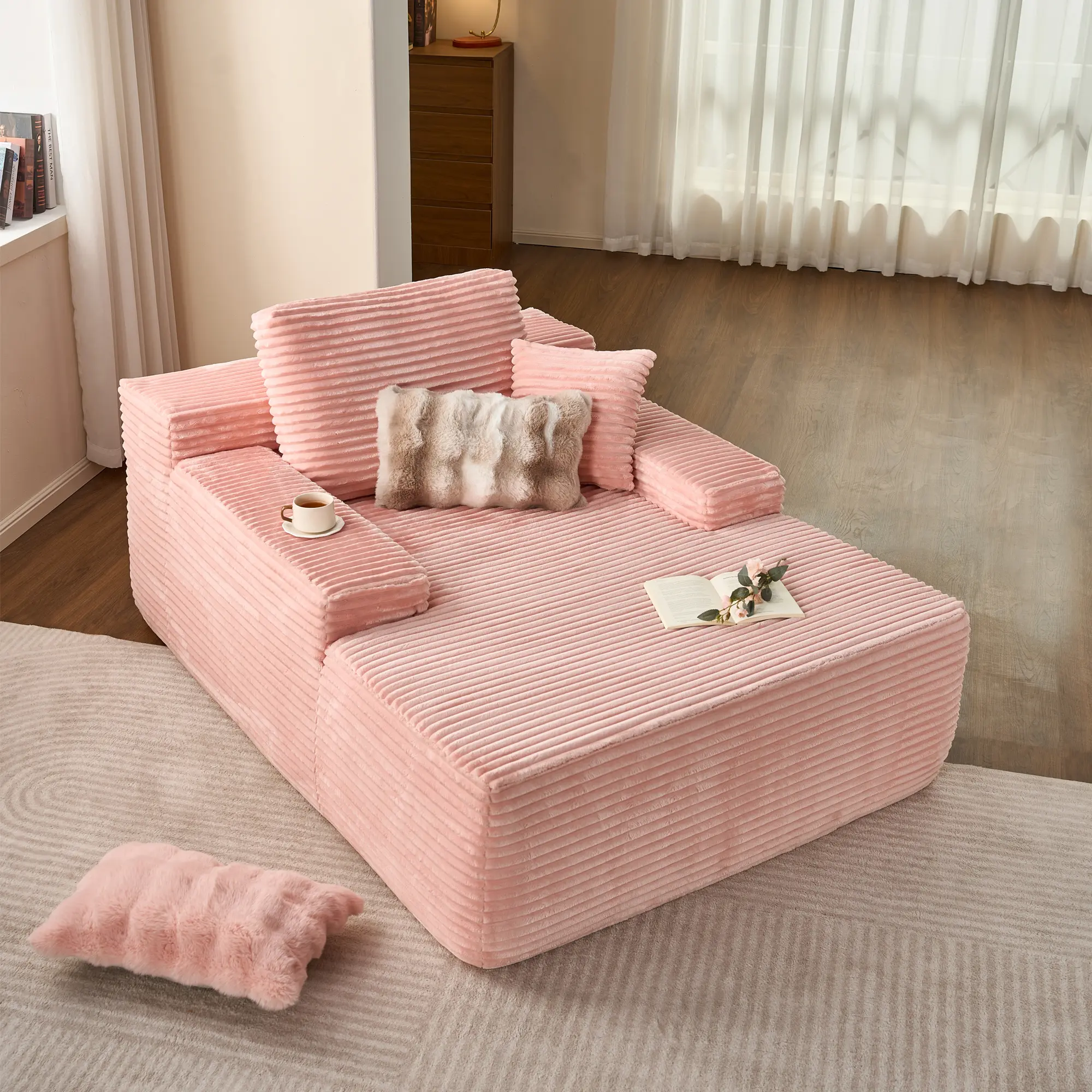 Pink Plush Corduroy 