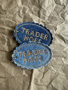 Trader Hoes Embroidered Oval Bag Charm