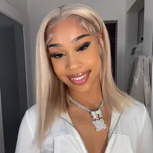 Megalook Three-Go 13x4 Glueless Lace Front 100% Human Hair Wig P10613 Bob Wig Pre Plucked with Drawstring Comfortable Cap 320℉ Heat Resistant