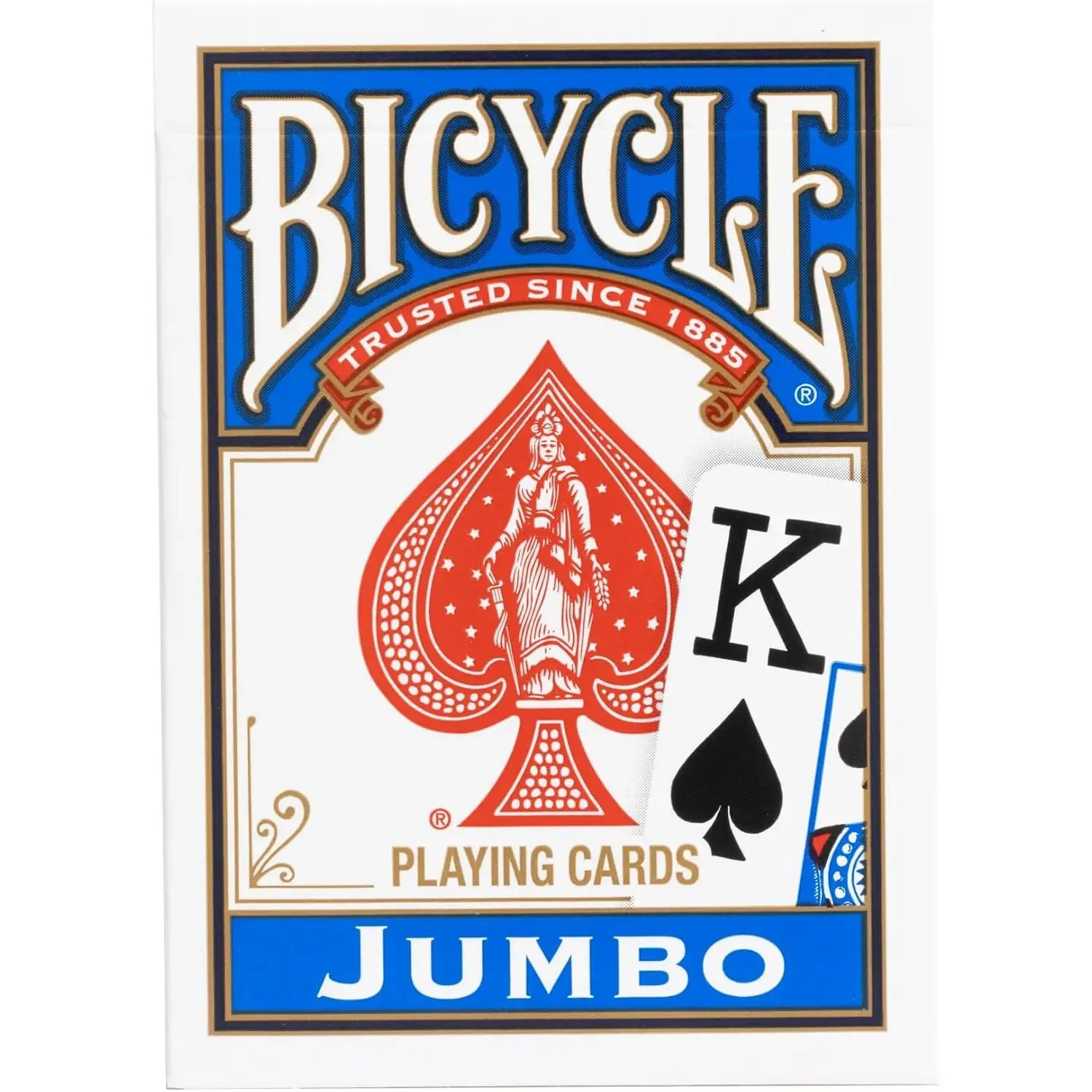 Bicycle Playing Cards - Rider Back, Red or Blue Deck, Jumbo Index, Crisp Faces, for Clubs & Players, Group Games, 12 Years Above, Easy Viewing, Effortless Readability