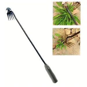 Manual Manganese Steel Weeding Tool, 4 Teeth Root Puller, Garden Hand Tool for Yard and Garden, Pine Soil Hoe, Garden Tools, Garden Supplies