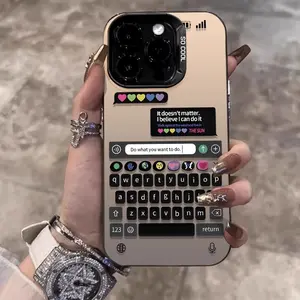 for use with iphone 16 pro max Chat Keyboard cases for use with iphone 15 plus 14 pro 13/12/11 New style phone case for use with iphone X/XS XSMAX 7/8 PLUS para Samsung galaxy s24 ultra compatible with s23 plus s22 Durable and Stylish Protection case