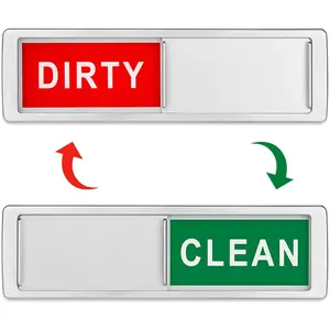 Dishwasher Magnet Clean Dirty Sign Shutter Only Changes When You Push It Non-Scratching Strong Magnet or Adhesive Options Indicator Tells Whether Dishes are Clean or Dirty