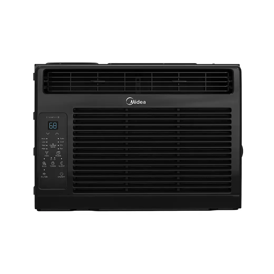 Midea 5000 BTU Window Air Conditioner, Like New - Quiet Energy Saving Cooling AC Unit for Bedroom, Office, Small Rooms. Features 3-in-1 Function, Remote Control, Dehumidifier Mode, Eco Friendly, Easy Installation.