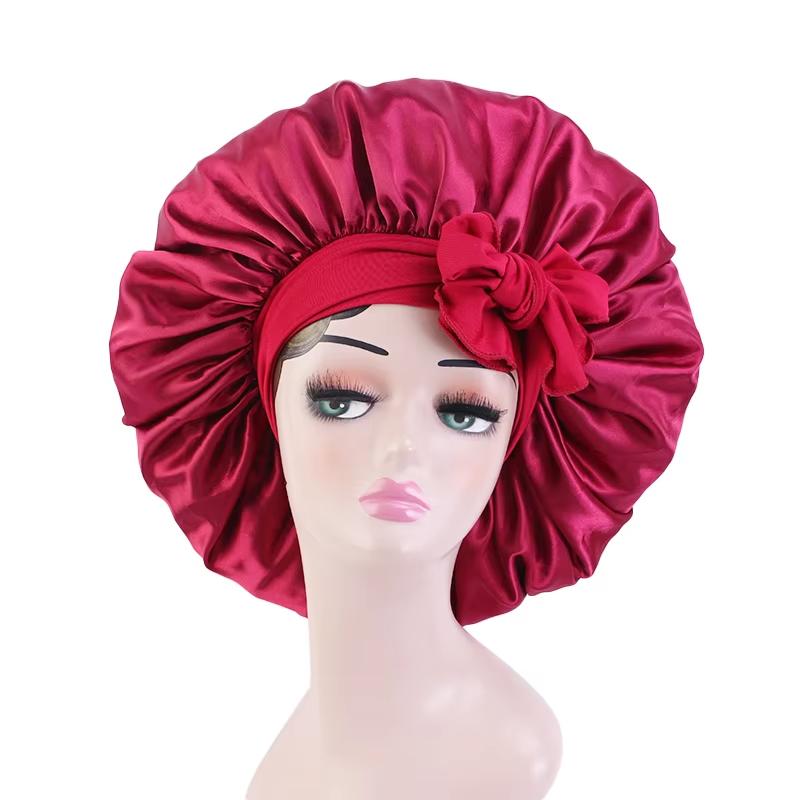Romantic Satin Bonnet Sweet Heart Silk Like for Kitchen, Shower & Sleeping / Using for all Occasions
