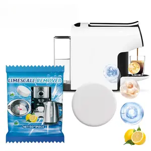 Water Scale Cleaning Tablets, Clean Kettle Coffee Machine Stains, Effervescent Water Cleaner, Removes Hard Water Deposits