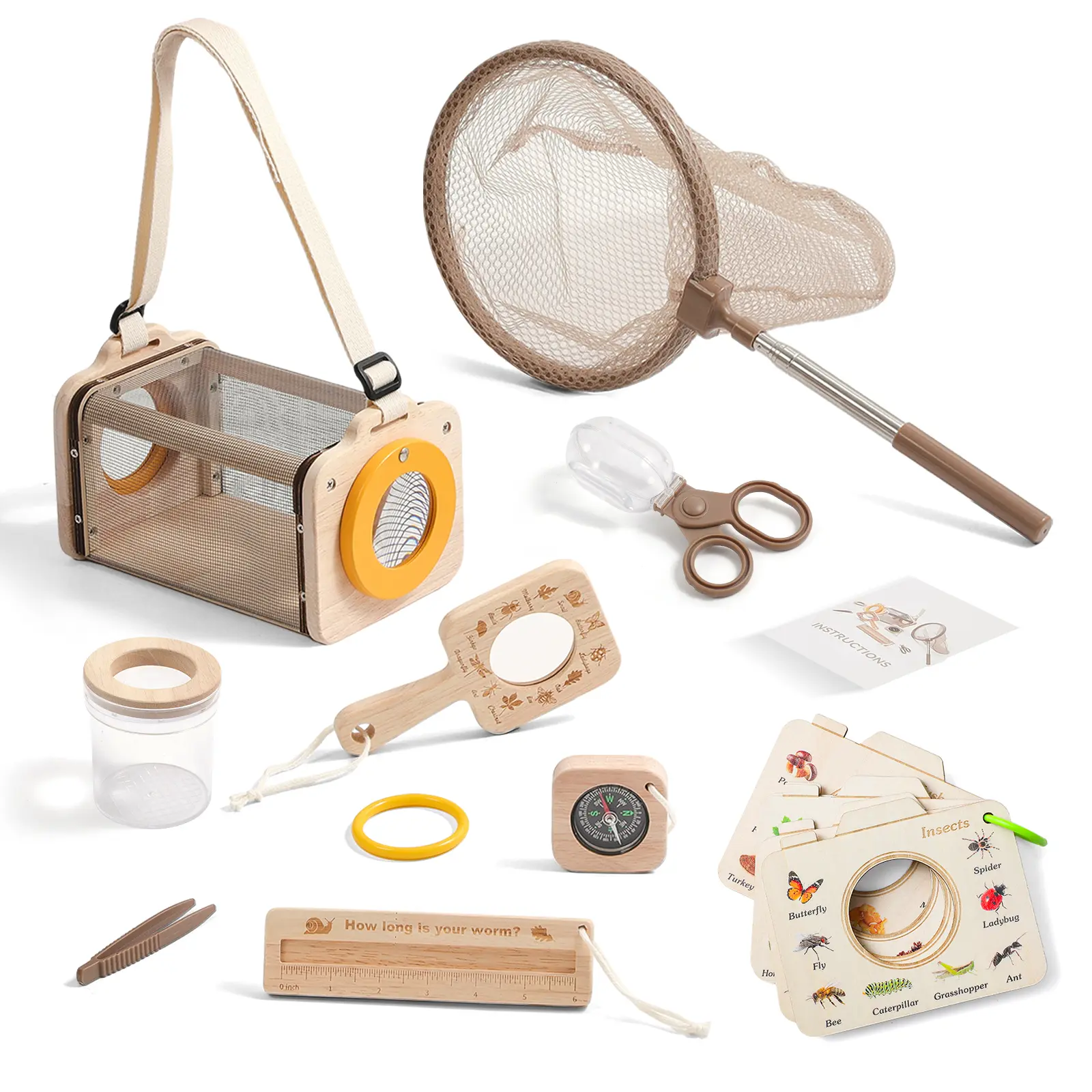 Bug Catcher Kit for Kids Explorer Kit, 10PCS Outdoor Bug Catching Kit with Magnifying Glass & Net, Adventure Set for Backyard & Camping, Fun Gift for Girls Boys DealsForYouDays