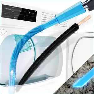 2-Piece Dryer Vent Cleaner Kit, Lint Brush & Hose Attachment Compatible with Most Vacuum Cleaners, Stretch Universal Connector for Quick Lint Removal, Ideal for Spring Cleaning