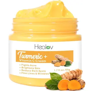 Turmeric Face Cream for Face & Body - All Natural Turmeric Skin Brightening Lotion - Turmeric Cleanses Skin, Fights Acne, Evens Tone, Fades Scars, Sun Damage, & Age Spots - Pure Turmeric Cream Healing