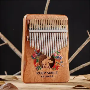 Kalimba Thumb Piano - Animal Series, Hollow Box Design, 17 Keys Mahogany Wood Finger Piano Keyboard, Ideal for Beginner Children Adults Handmade