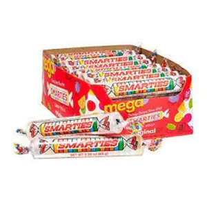 Smarties Mega Candy Rolls 2.25 oz, 24 Count