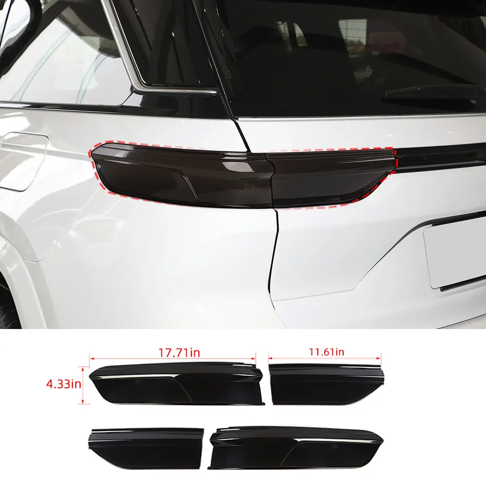 Automotive Rear Taillight Cover Set (4-Item/Set, 47*13*10 cm), DIY-Install Auto Interior Accessory, Car Light Decoration for 2021+ Jeep Grand Cherokee L, As the Picture Shows