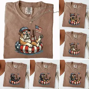 Comfort Colors USA 250 Years Dog Shirt- 50 Dog Breeds Available – Funny 4th of July Beer Dog Tee, Patriotic Dog Lover Shirt, American Flag Puppy Tee, Independence Day Gift