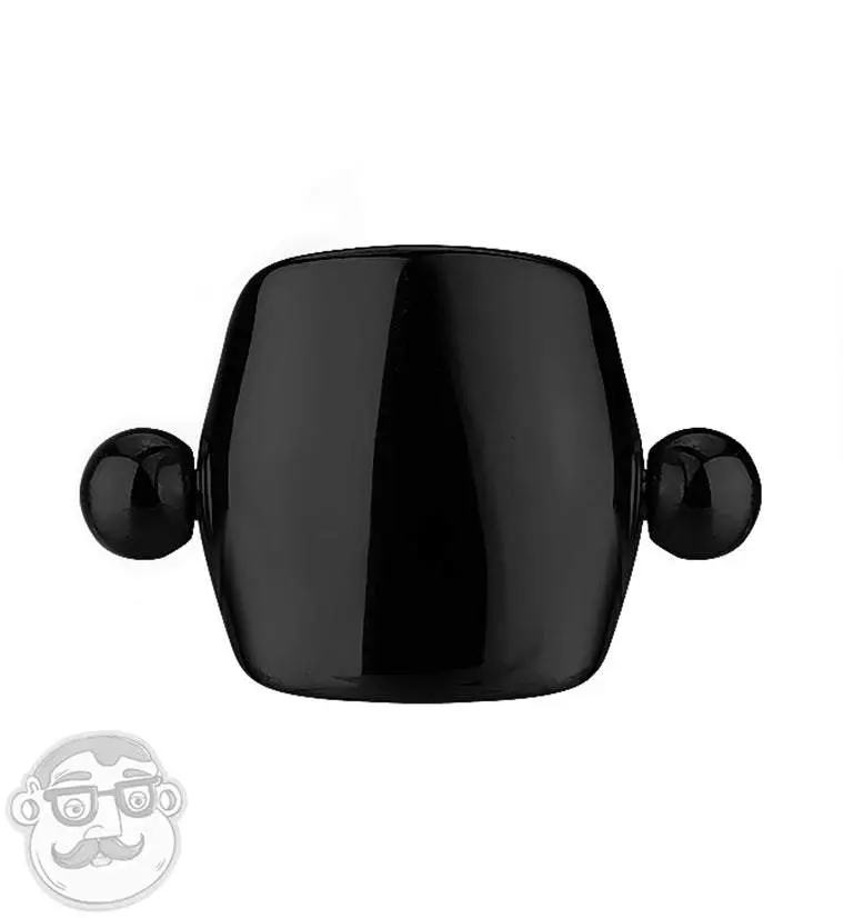 16G Black PVD Simple Helix - Cartilage Shield Barbell