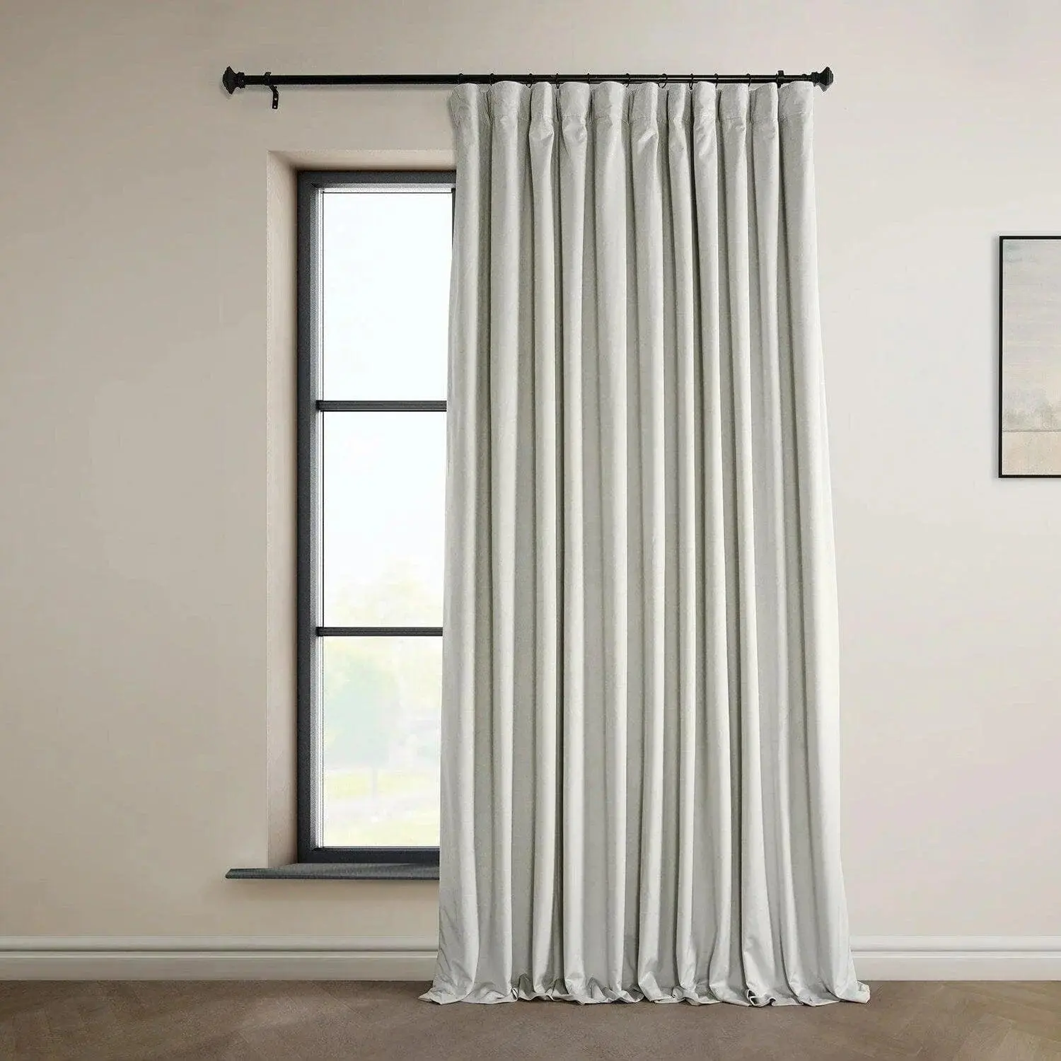 Half Price Drapes Extra Wide Signature Plush Velvet Hotel Blackout Curtain