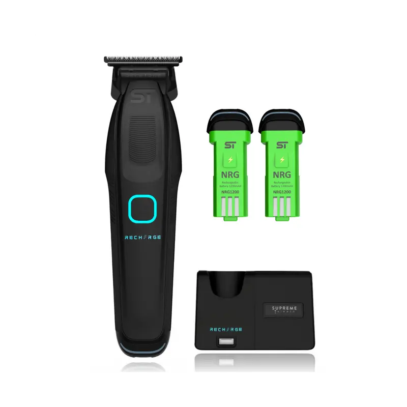 Supreme Trimmer RECHARGE Zero Gap Hair Trimmer – 8,000 RPM, Swappable Battery, 3-Way Charging