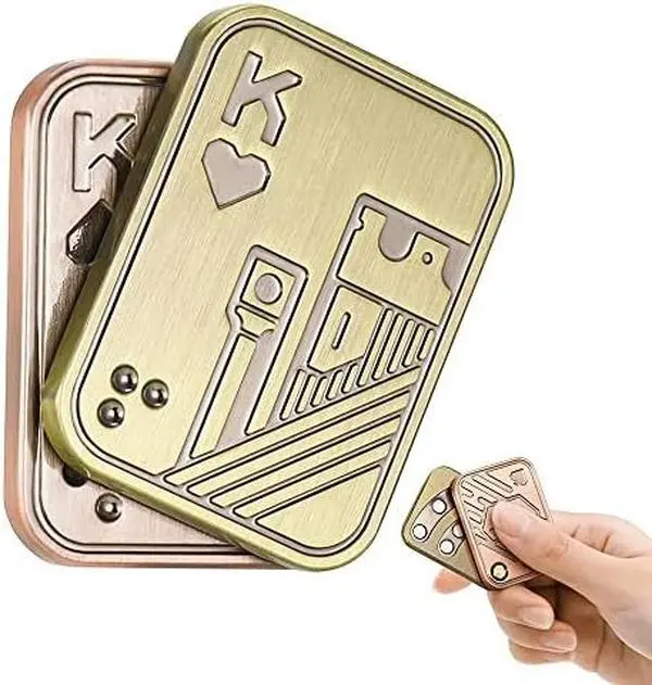 Premium Metal EDC Push Slider Fidget Toy - Magnetic Anti-Stress & Anxiety Relief, Portable Pocket Spinner for Adults