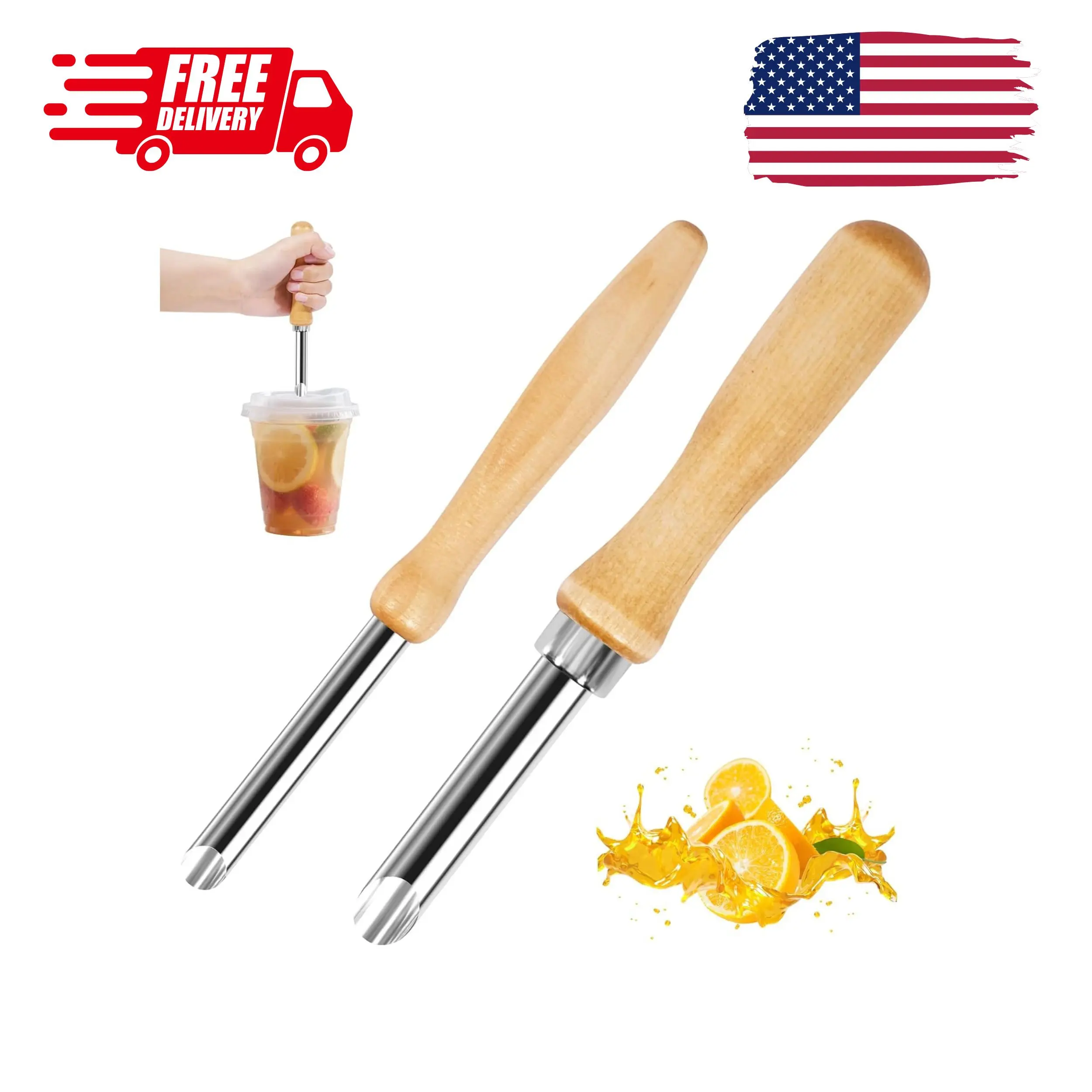 2 Pack Straw Puncher for Plastic Lids, Straw Hole Puncher