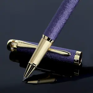 Rollerball Liquid Ink Pens, Luxury Ball Pen Gift Set for Women, Black Ink Refillable Fancy Pen for Executive Office, Professional Pretty Cool Cute Designer Pens (Purple)