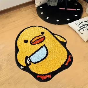 Duck Design Bedroom Carpet, Soft Comfortable Non-Slip Absorbent Rug for Living Room & Bathroom Decor, Fun Home Decoration Accessory, Soft Area Rug, Decorative Rug Mat