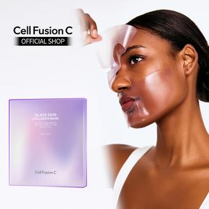 [Cell Fusion C] Glass Skin Collagen Mask | 1.23 oz. x 5 Sheets, Korean Beauty Overnight Face Mask for Hydrating, Firming & Glowing Skin