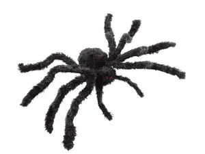 Halloween Light Up Animated Fuzzy Spider Prop Decor 24 Inch Spiderweb Decoration