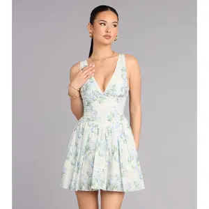 Caught In Bloom Skater Mini Dress