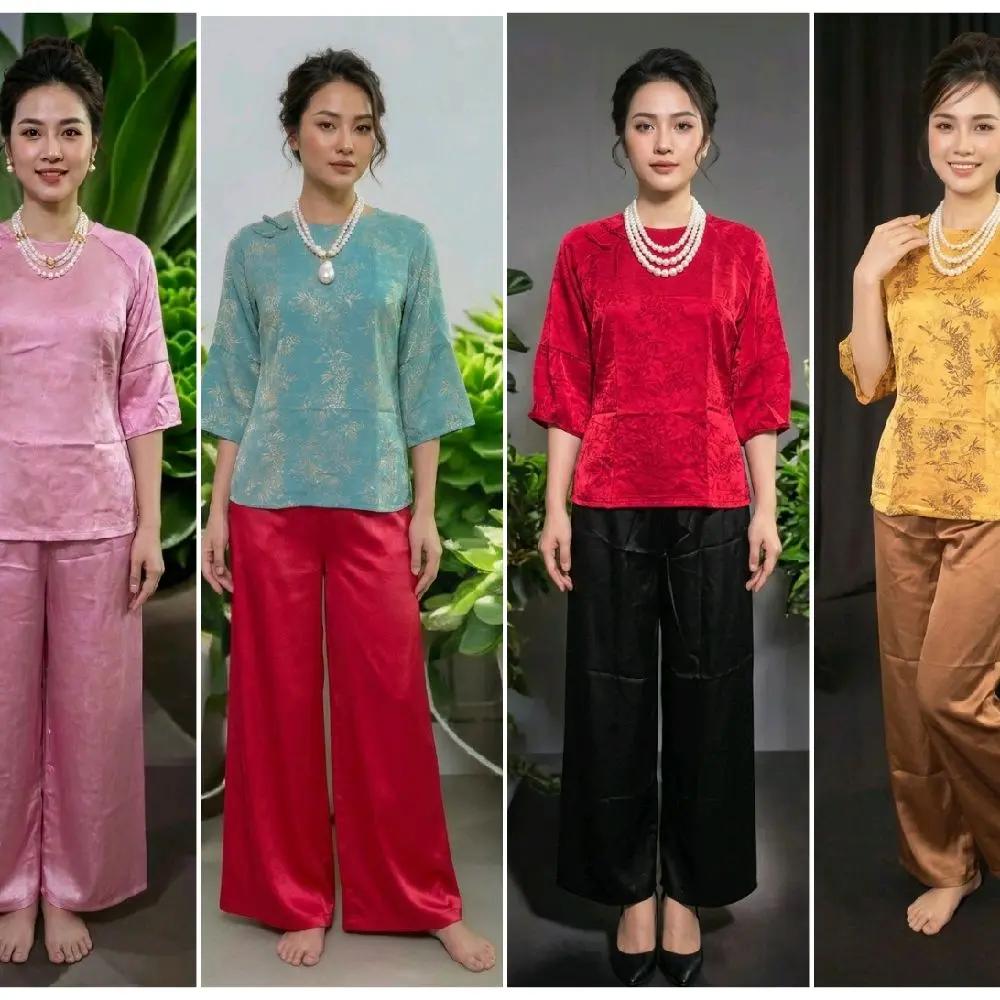 Áo Bà Ba M21 ( Vietnamese Size ) / Women's Temple  / Women Ao Ba Ba / Vietnamese Tradition Phap Phuc / Luna New Year