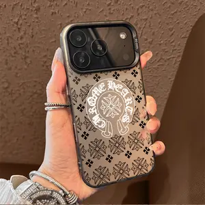 Chrome Hearts All-Over Print iPhone CaseMother's DayCorner-Protection Design, Trendy Large-View Window with Liquid-Effect Finish -Electroplated Surface, Compatible withiPhone 17/16/15 Pro Maxl Premium FashionEdition Case tiktokshopspringglowup