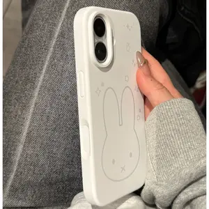 Line Miffy Rabbit is suitable for iPhone16promax mobile phone, iphone15promax, new glutinous rice shell 14 sets