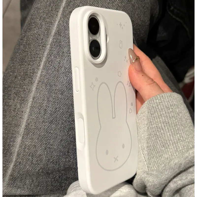 Line Miffy Rabbit is suitable for iPhone16promax mobile phone, iphone15promax, new glutinous rice shell 14 sets