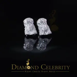 Diamond Celebrity's Small 0.25ct Diamond 925 Silver White 6.50MM Men's & Women Jesus Stud Earring