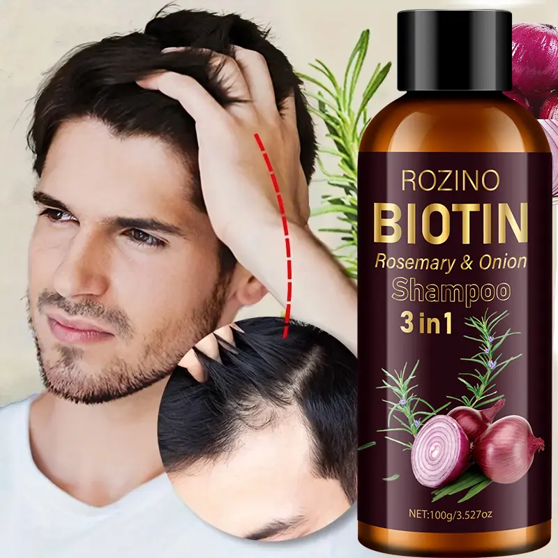 ROZINO Biotin Rosemary & Onion Shampoo 3in1 Cream Formula for Hair Care 100g/3.527oz ROZINO Biotin Rosemary & Onion Shampoo 3in1 Cream Formula for Hair Care 100g/3.527oz