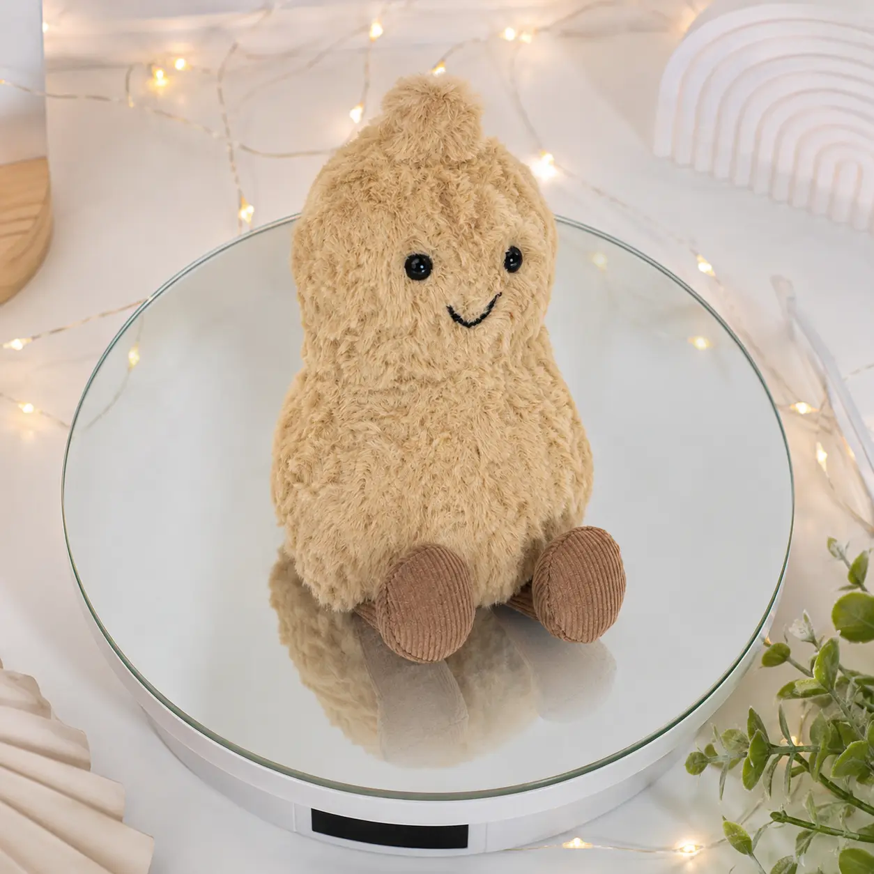 Jellycat Amuseable Peanut Stuffed Animal, Cute Beige Food Plush, Birthday Gift for Kids Teens and Adults