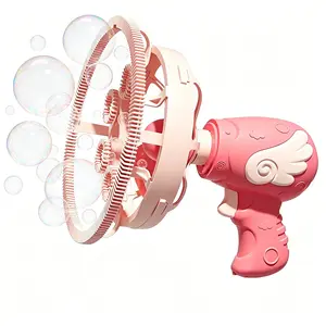 Giant Bubble Gun for Kids - Bubble-in-Bubble Maker, Leak-Proof Design, with Bubble Solution Included