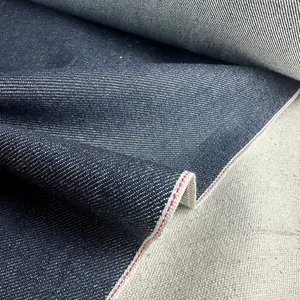 Selvedge Japanese Raw Indigo Denim | Woven Fabric by the Yard | Blue 450 GSM/13 oz Denim | Textured Indigo for Jeans, Jackets & Shirts