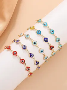 The Evil Devil's Eye bracelet is suitable for daily wear, vacation dates, and other occasions, and is also a surprising and exquisite small gift, Trendy Bangle