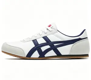 Onitsuka Tiger Track Trainer Retro Low-Top Sneakers for Men and Women in White and Blue Trending Shoes, House White Official Shoes to Get / Maison Mihara Casual Footwear shoes for women 2026 sneakers for women zapatillas para mujer